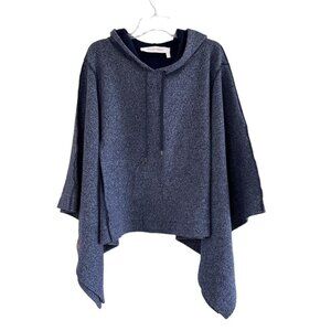 See by Chloe Blue Hooded Poncho, Small